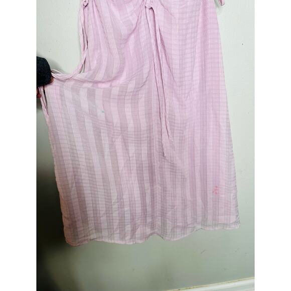 LOUNA Purple Hourglass Side Cutout Short Sleeve Ruched Middle Dress Size XS - Picture 9 of 13